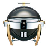 天马 TMZ-2003 全翻盖镀金圆形自助餐炉
