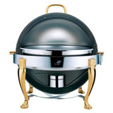天马 TMZ-1003 全翻盖镀金圆型自助餐炉