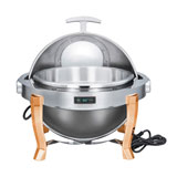 精工 TCS6703 温控可视镀金球型宴会餐炉 自助餐炉