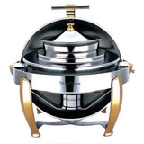 MF型镀金球顶全翻盖宴会汤炉 自助餐汤炉