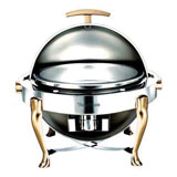 英峰 YFTF03TF型镀金球顶全翻盖豪华宴会餐炉自助餐炉
