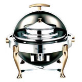 TF型镀金球顶全翻盖豪华宴会汤炉 自助餐汤炉