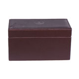 麦尔皮具 茶包盒（紫色拉丝纹）
