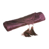 VANDA 紫色暗花床尾巾