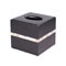 古德轩 SH1203 正方形纸巾盒（黑色哑光，镶大理石）